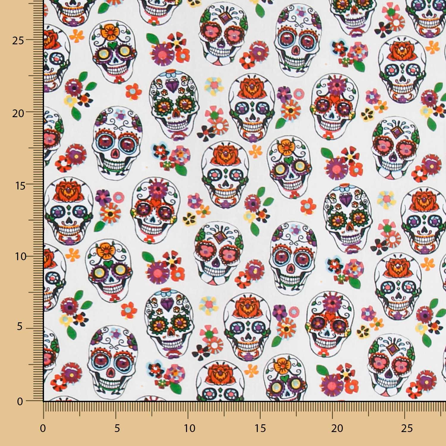 Calaveras Baumwolle Popeline - Ribes y Casals