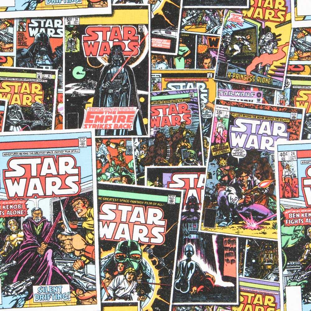 Star Wars Comic Comic Baumwoll-Popeline - Ribes y Casals