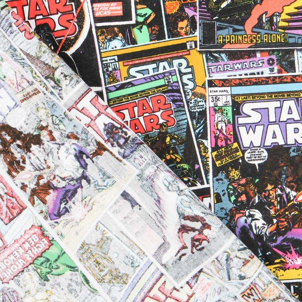 Star Wars Comic Comic Baumwoll-Popeline - Ribes y Casals
