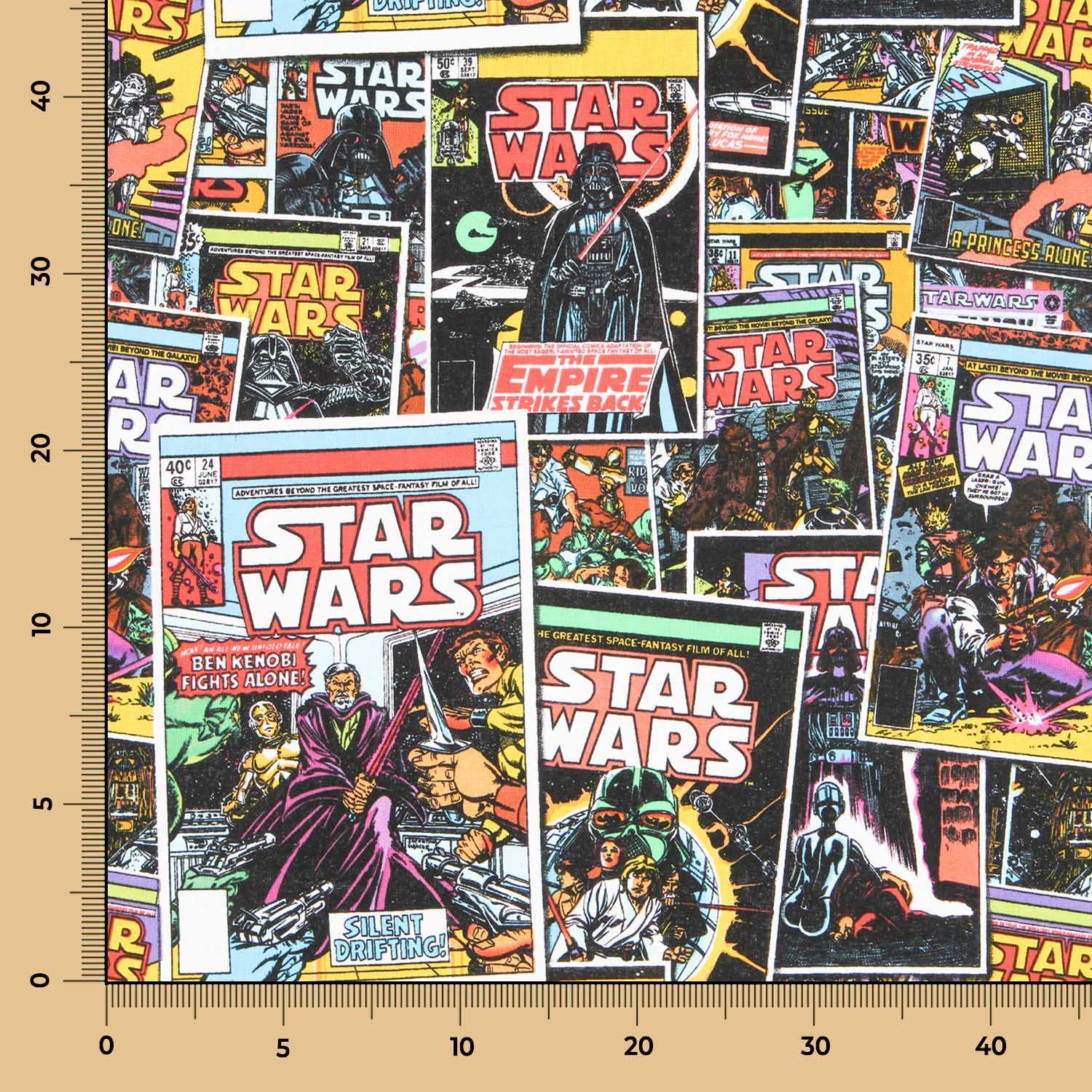 Star Wars Comic Comic Baumwoll-Popeline - Ribes y Casals