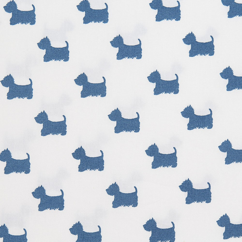 Baumwolle Popeline Hunde Blau - Ribes y Casals