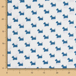Baumwolle Popeline Hunde Blau - Ribes y Casals