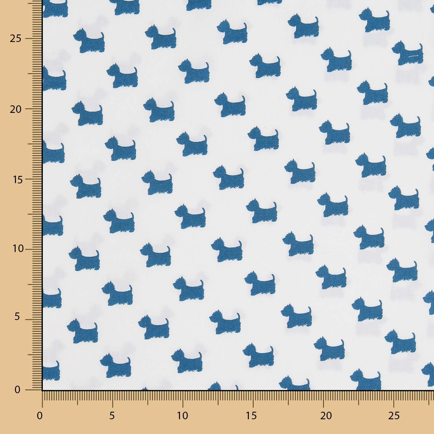 Baumwolle Popeline Hunde Blau - Ribes y Casals