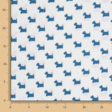 Baumwolle Popeline Hunde Blau - Ribes y Casals