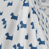 Baumwolle Popeline Hunde Blau - Ribes y Casals