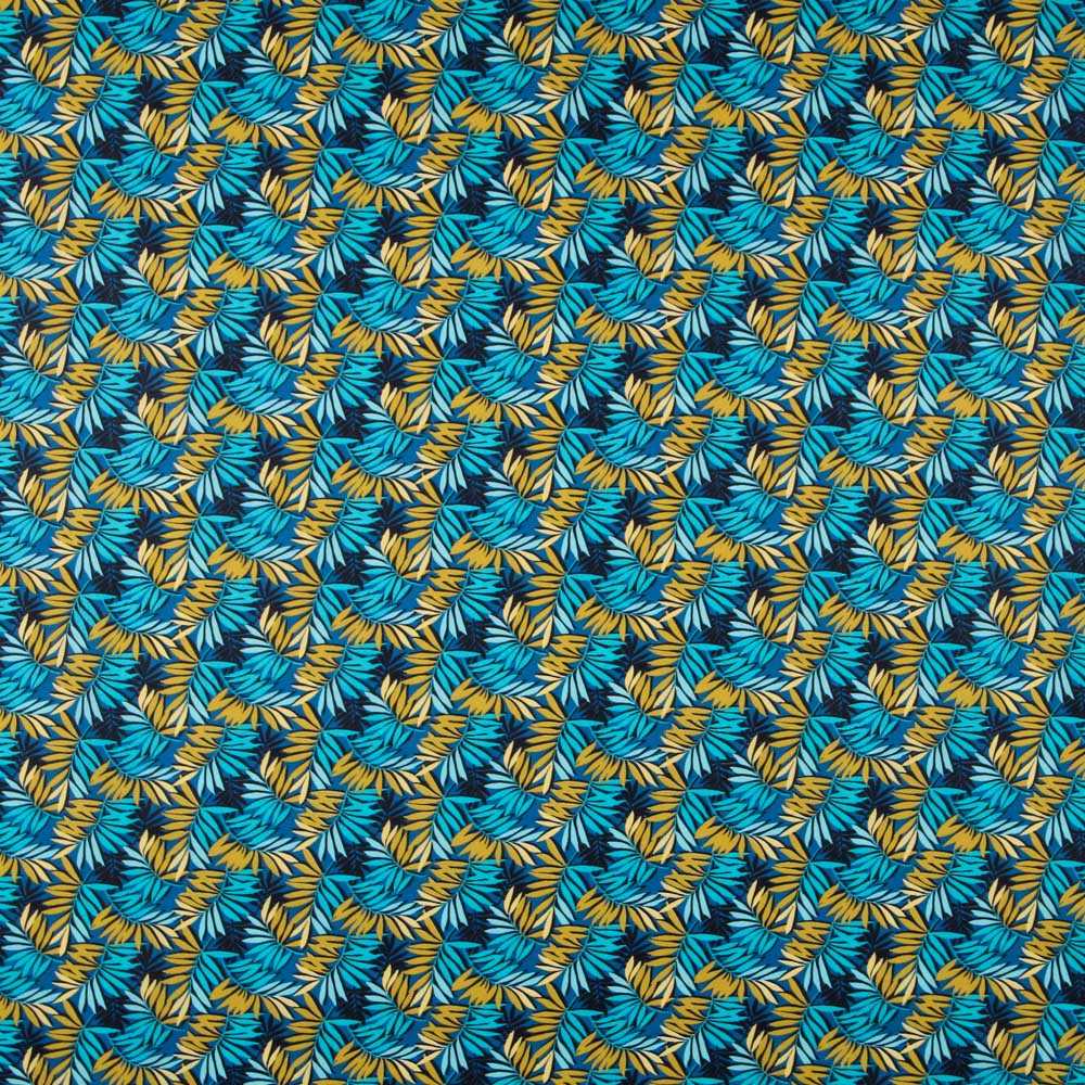 Hawaiianische Baumwoll-Popeline Blau Blau - Ribes y Casals