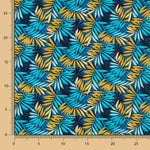 Hawaiianische Baumwoll-Popeline Blau Blau - Ribes y Casals