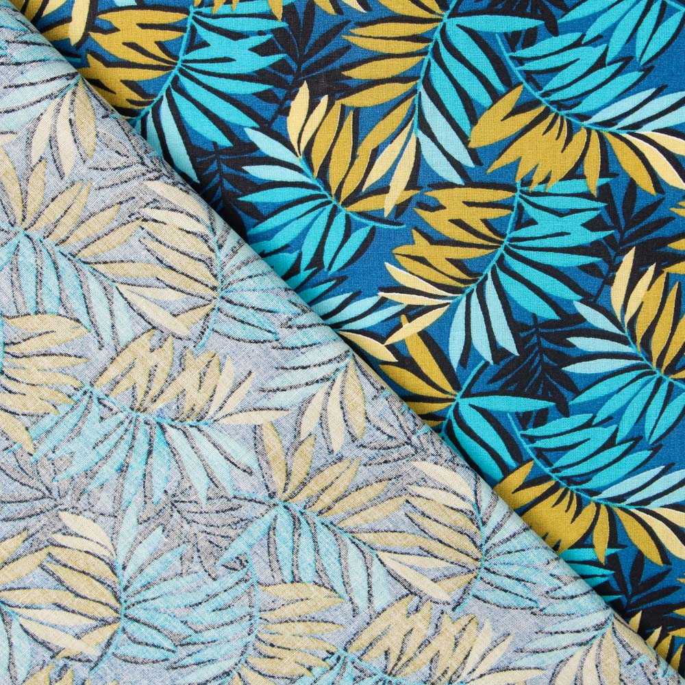 Hawaiianische Baumwoll-Popeline Blau Blau - Ribes y Casals