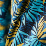 Hawaiianische Baumwoll-Popeline Blau Blau - Ribes y Casals