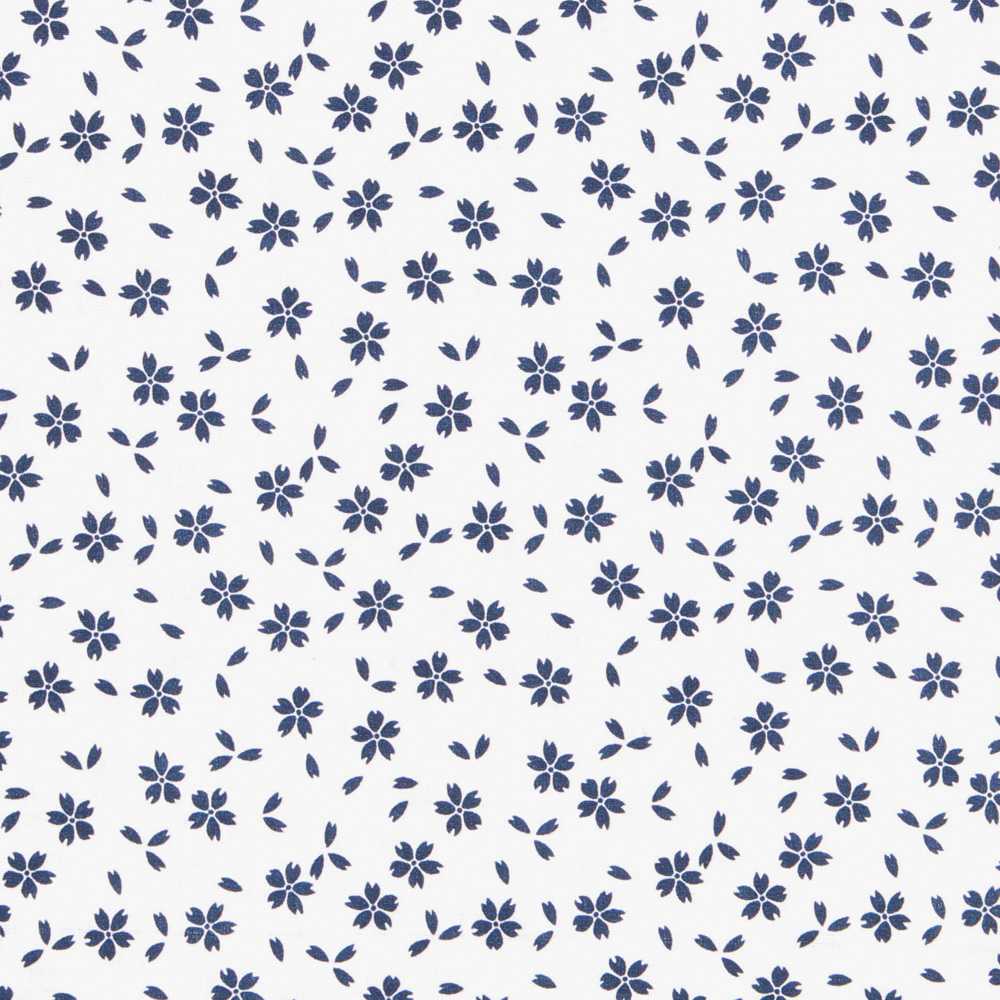 Blaue Baumwoll-Popeline-Blätter - Ribes y Casals