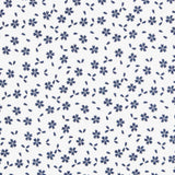 Blaue Baumwoll-Popeline-Blätter - Ribes y Casals