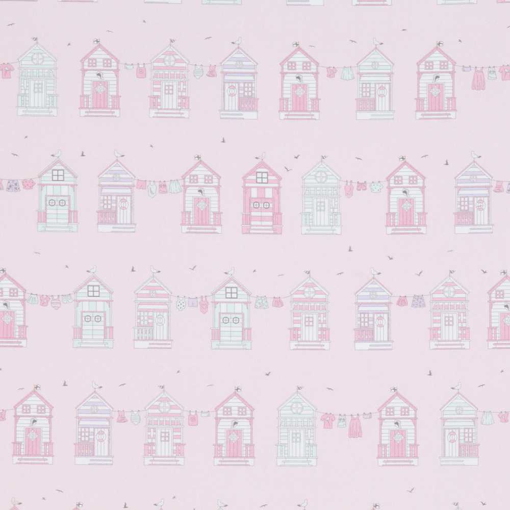 Baumwolle Popeline Haus Rosa - Ribes y Casals