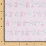 Baumwolle Popeline Haus Rosa - Ribes y Casals