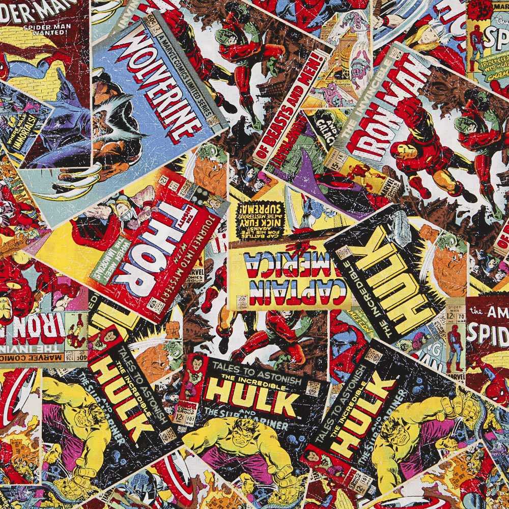 Marvel Comics Retro Baumwolle Popeline - Ribes y Casals