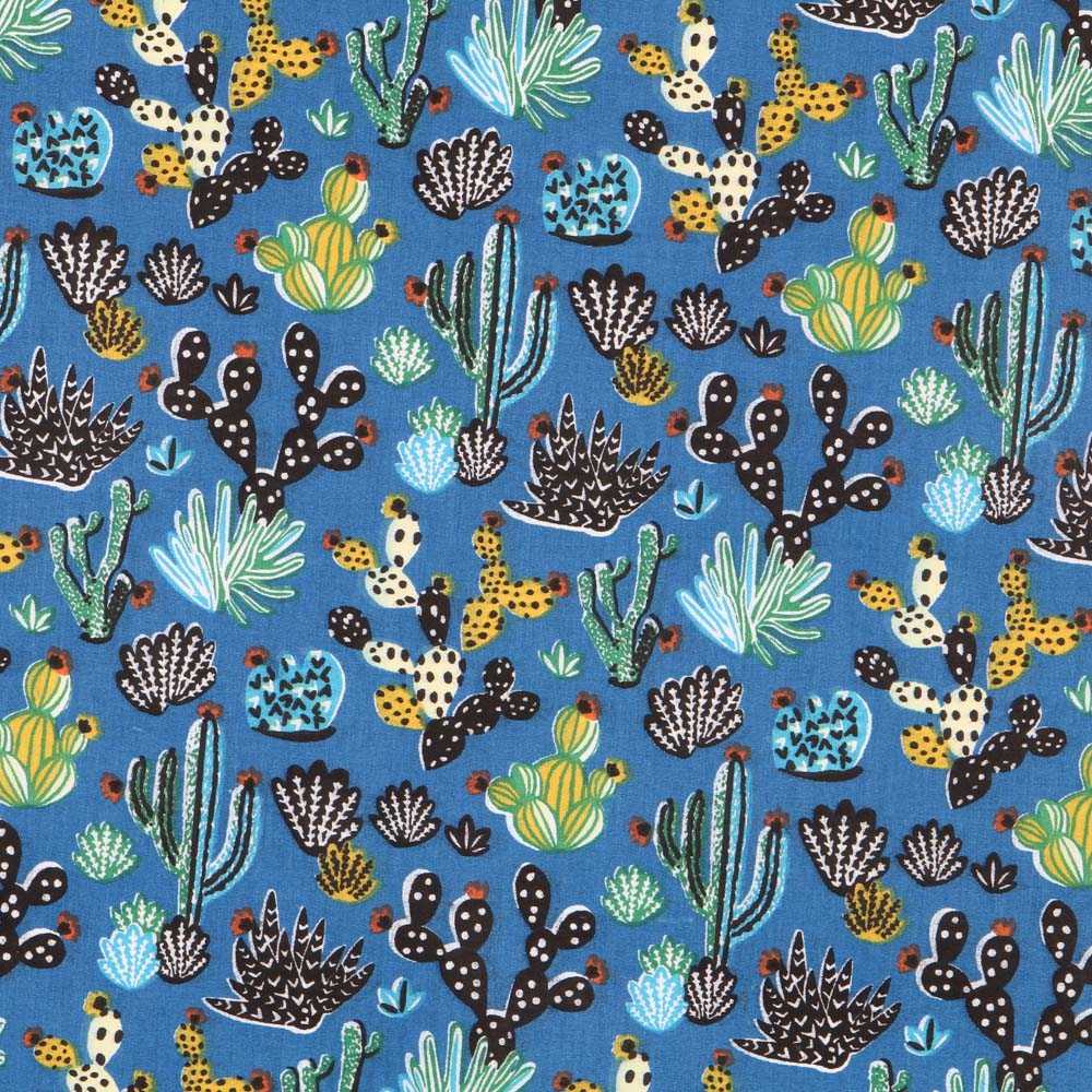 Baumwoll-Popeline Mexico Blau - Ribes y Casals
