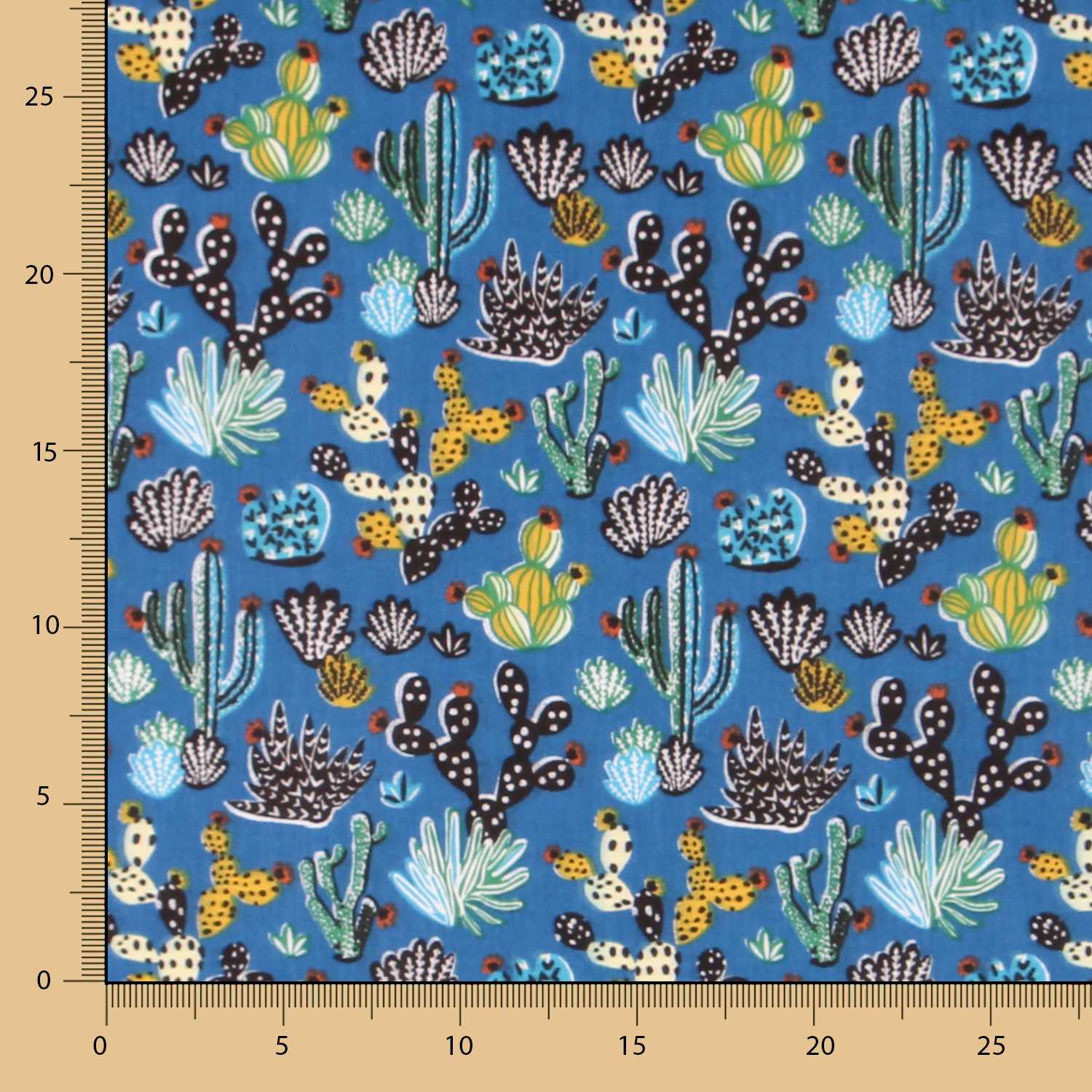 Baumwoll-Popeline Mexico Blau - Ribes y Casals