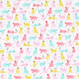 Bio-Baumwoll-Popeline Katzen Multicolour - Ribes y Casals