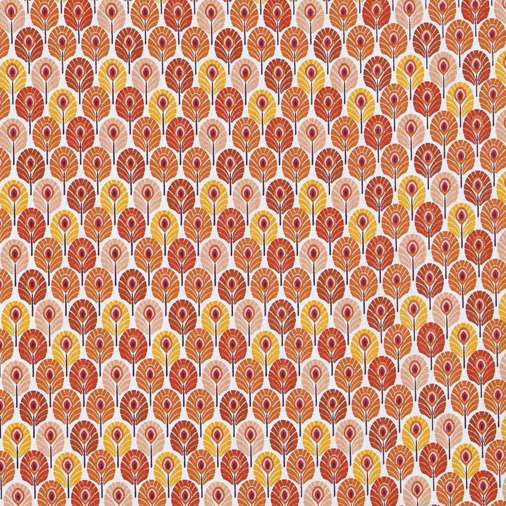 Orangefarbene Baumwoll-Popeline Gefiederte Popeline - Ribes y Casals