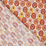 Orangefarbene Baumwoll-Popeline Gefiederte Popeline - Ribes y Casals