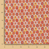 Orangefarbene Baumwoll-Popeline Gefiederte Popeline - Ribes y Casals