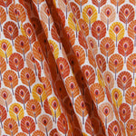 Orangefarbene Baumwoll-Popeline Gefiederte Popeline - Ribes y Casals