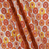 Orangefarbene Baumwoll-Popeline Gefiederte Popeline - Ribes y Casals