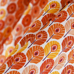 Orangefarbene Baumwoll-Popeline Gefiederte Popeline - Ribes y Casals