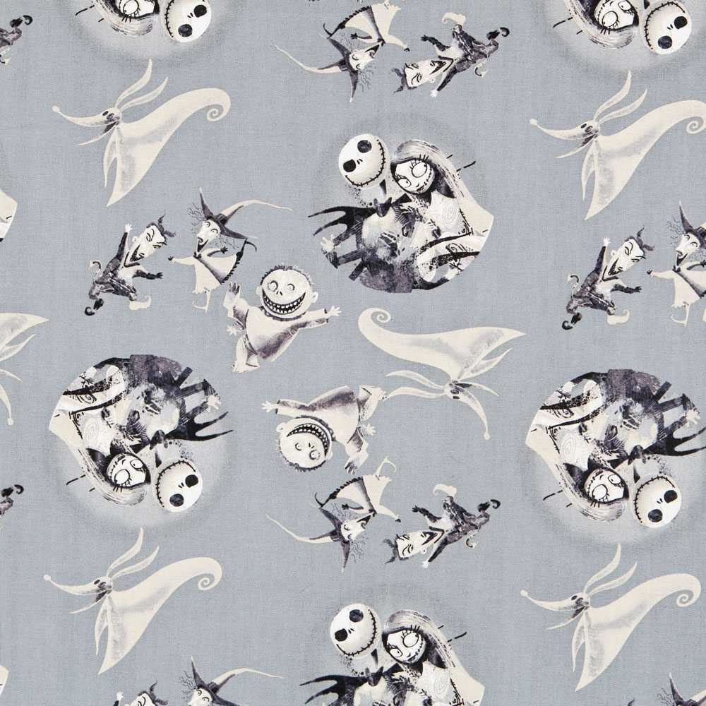 Baumwoll-Popeline Skeleton Friends - Ribes y Casals