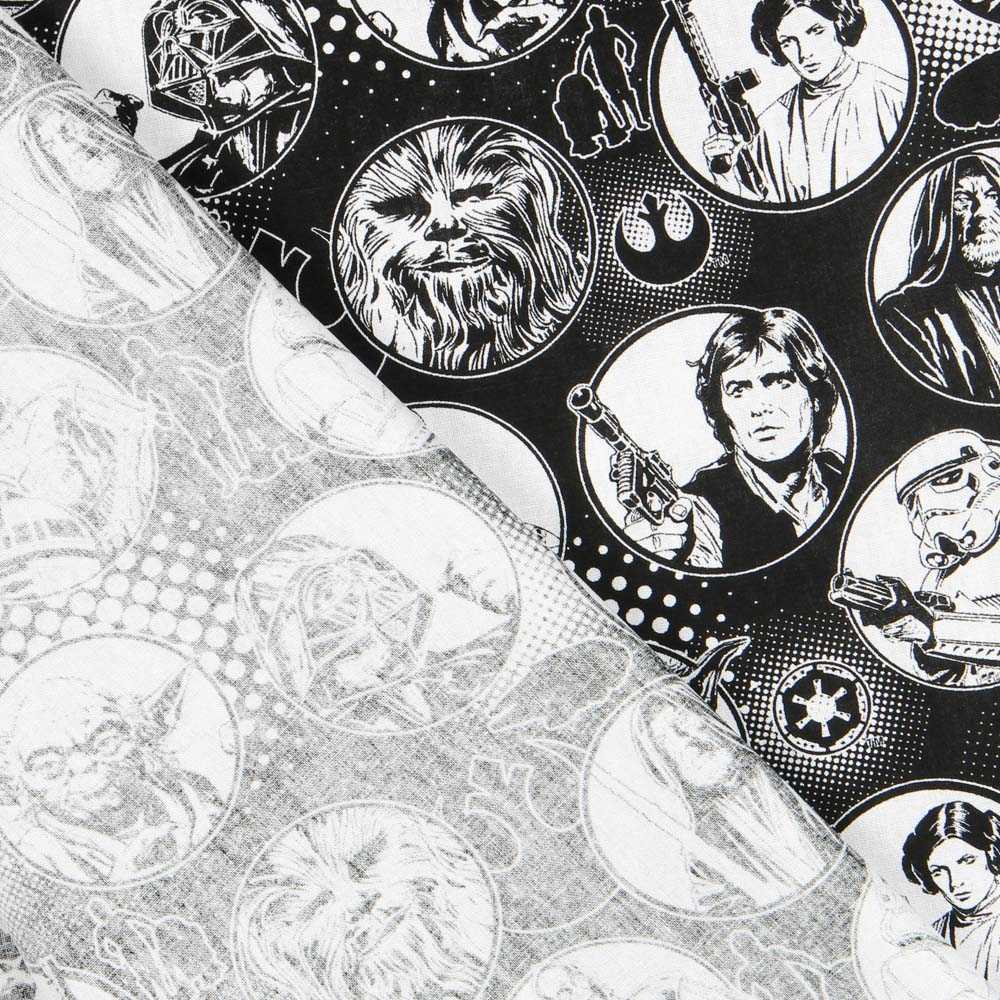 Star Wars Baumwolle Popeline Schwarz - Ribes y Casals