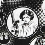 Star Wars Baumwolle Popeline Schwarz - Ribes y Casals