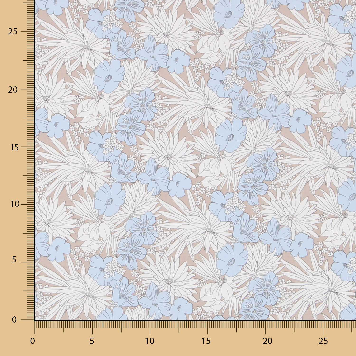 Tropical Cotton Popeline Blau - Ribes y Casals