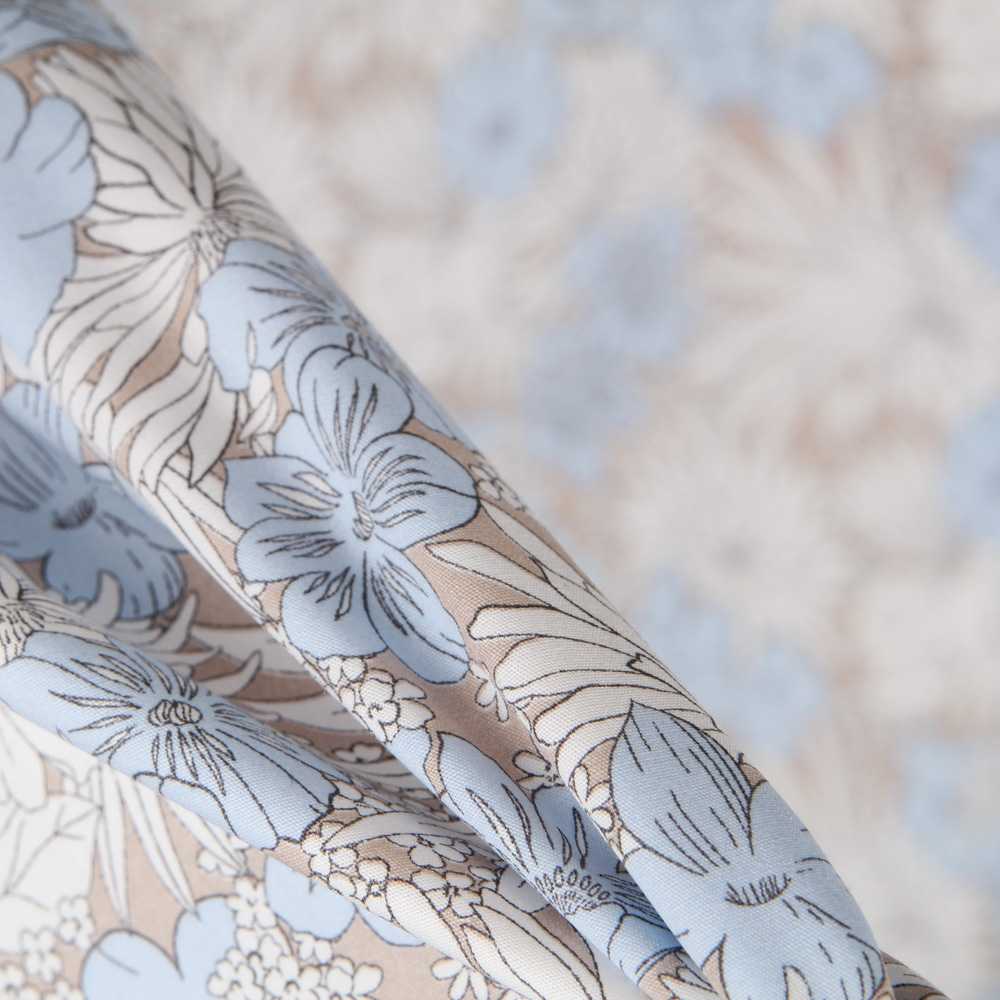 Tropical Cotton Popeline Blau - Ribes y Casals