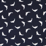 Marineblaue Delphin Popeline - Ribes y Casals