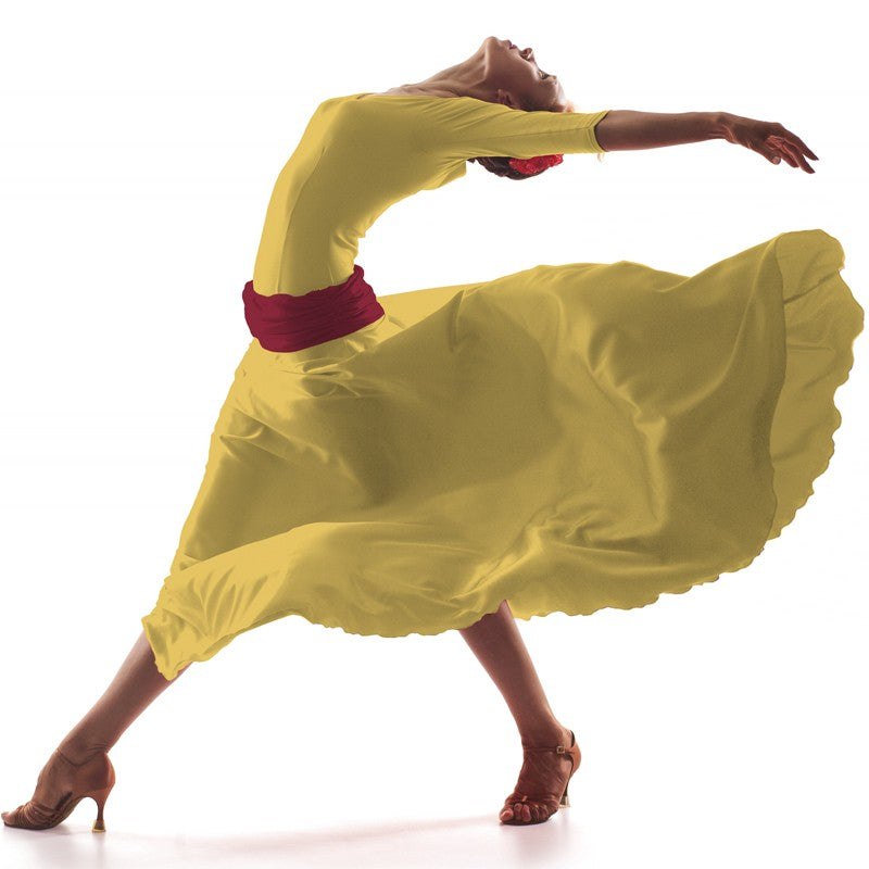 Blassgelbe Flamenca-Popeline - Ribes y Casals
