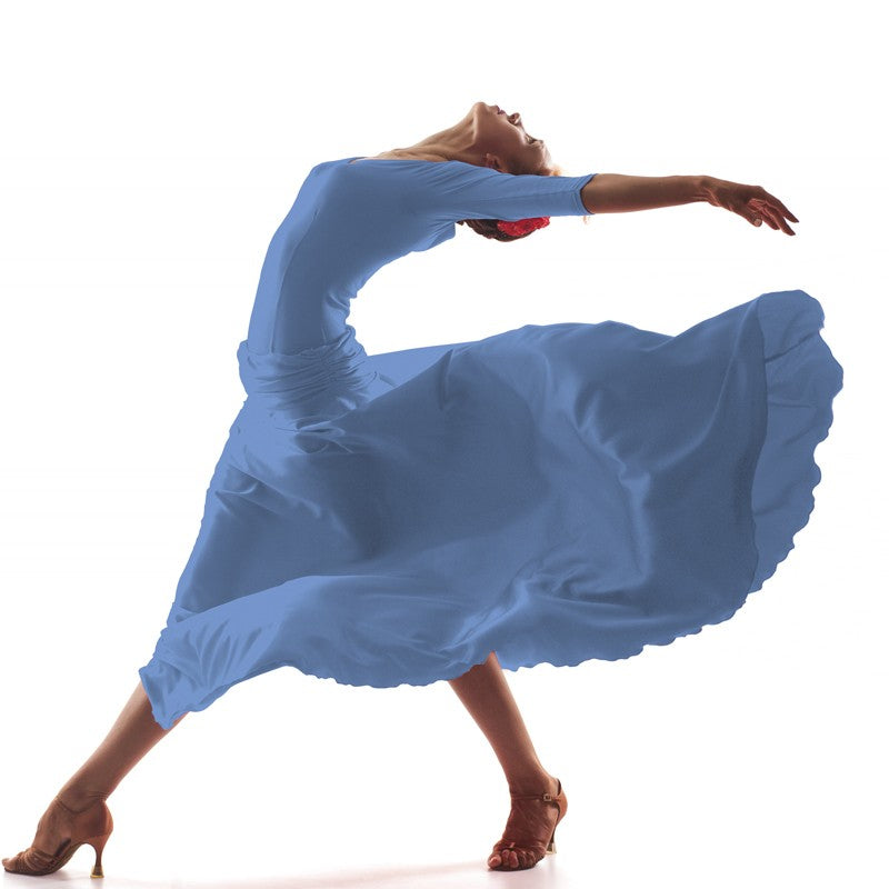 Ruhiges Blau Flamenco Popeline - Ribes y Casals