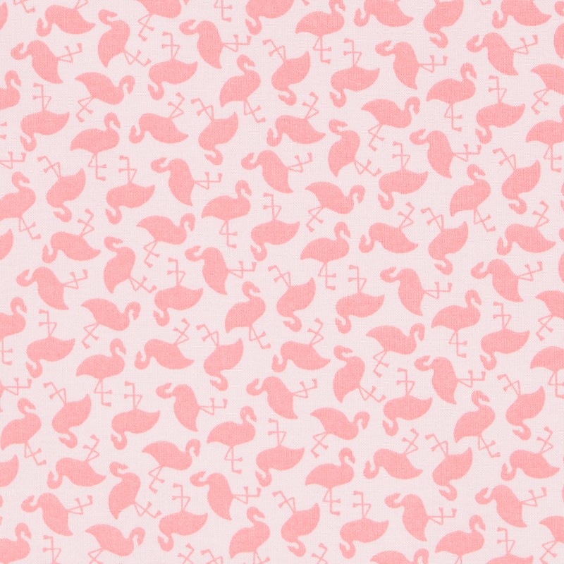 Flamingos Koralle Popeline - Ribes y Casals