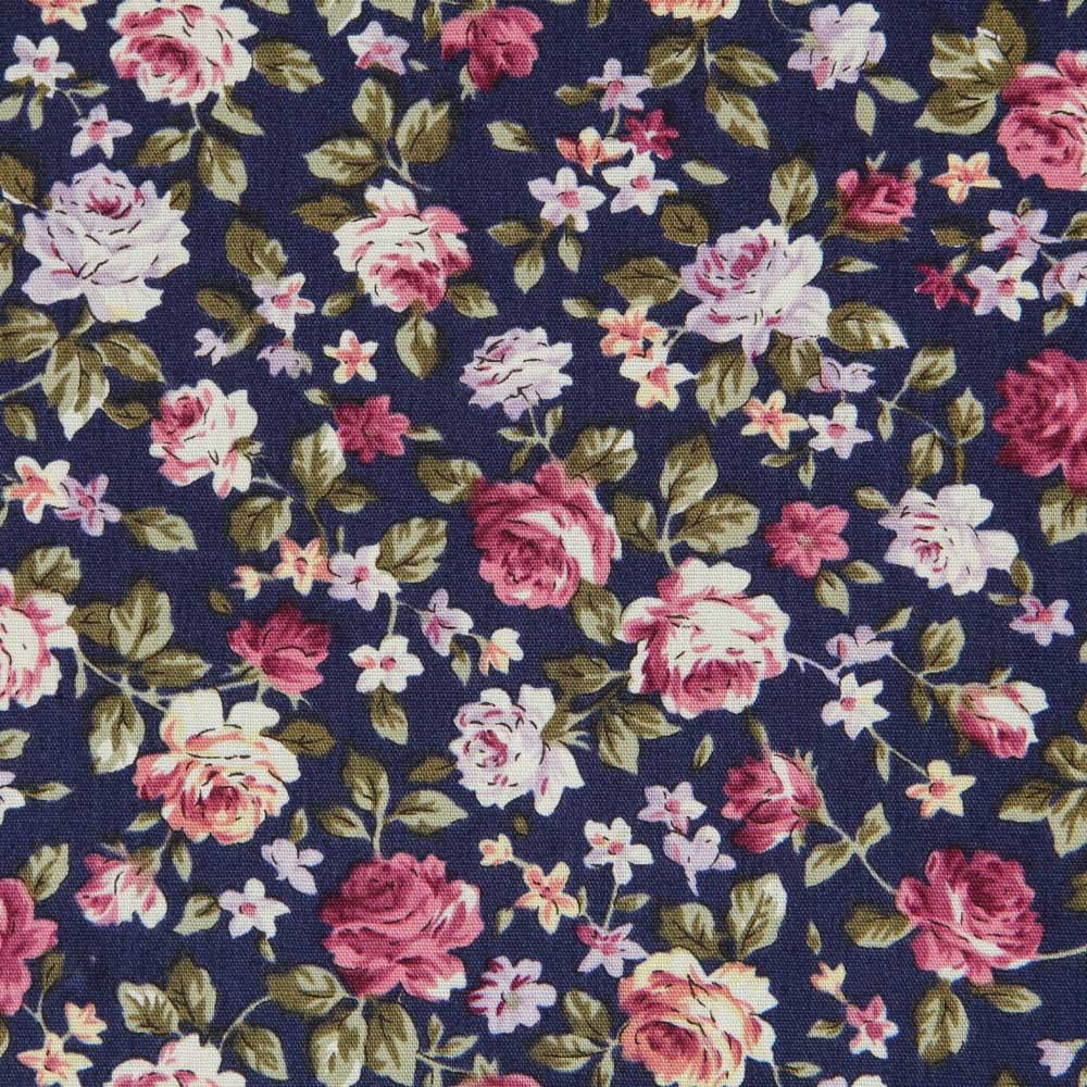 Cretonne Floral Popeline Cretonne Violett - Ribes y Casals