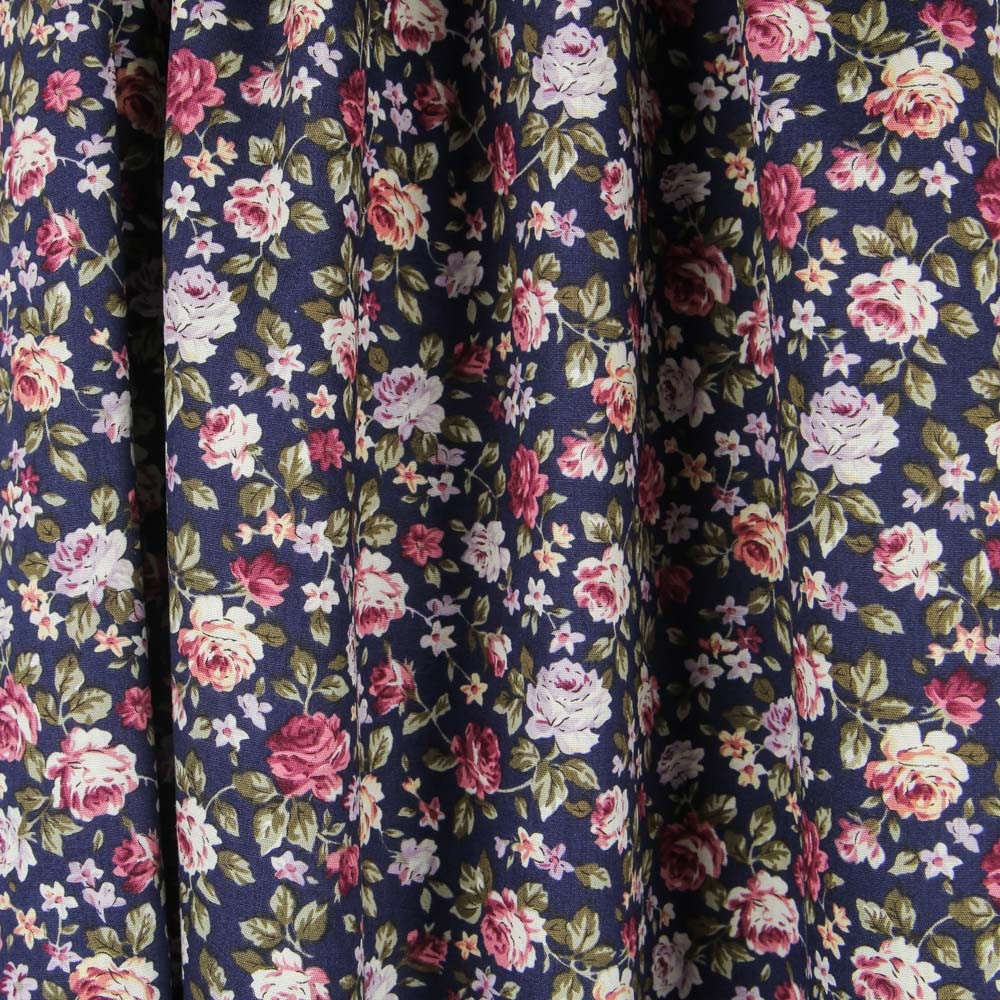 Cretonne Floral Popeline Cretonne Violett - Ribes y Casals