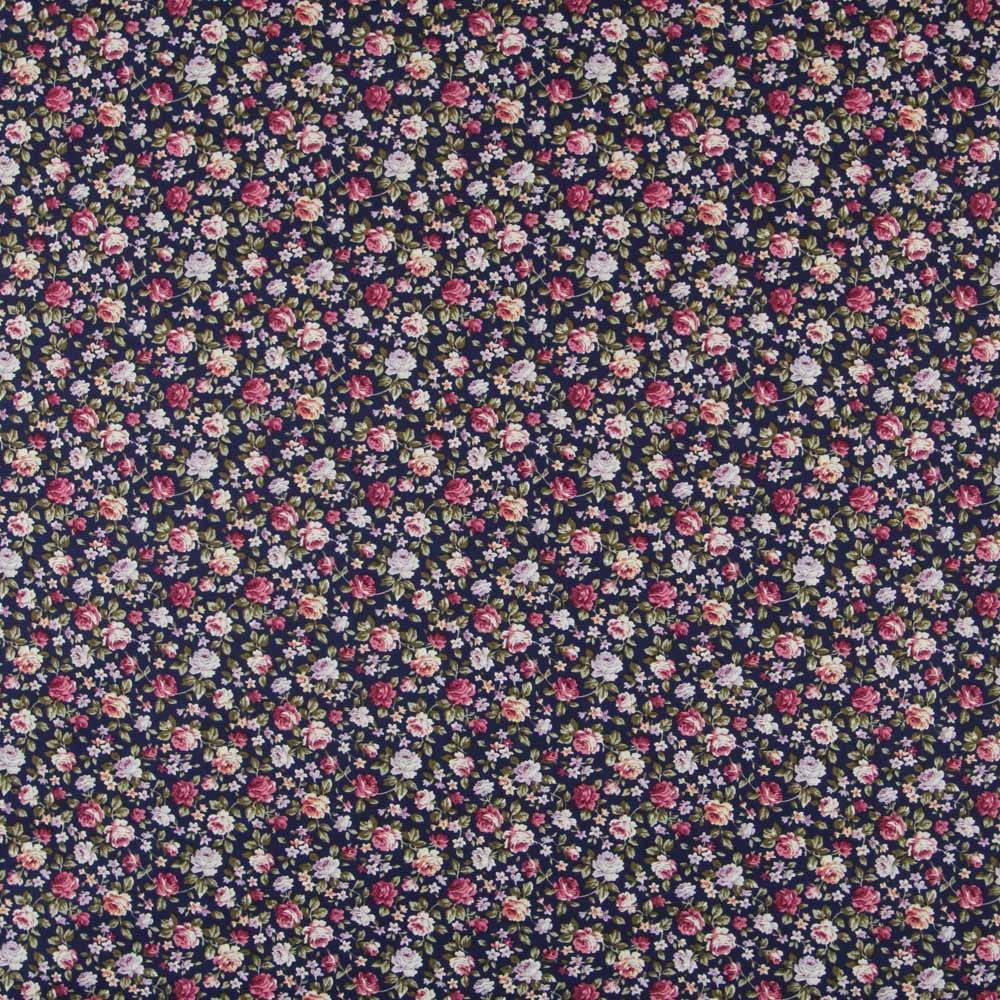 Cretonne Floral Popeline Cretonne Violett - Ribes y Casals