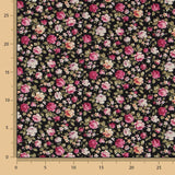 Cretonne Floral Popeline Schwarz - Ribes y Casals