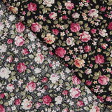 Cretonne Floral Popeline Schwarz - Ribes y Casals