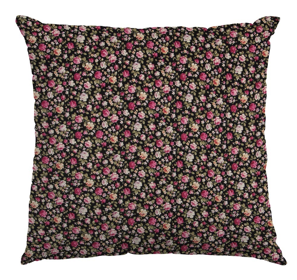 Cretonne Floral Popeline Schwarz - Ribes y Casals