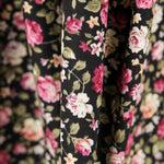 Cretonne Floral Popeline Schwarz - Ribes y Casals
