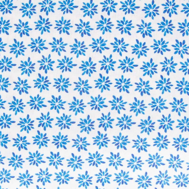 Blaue Blumen Popeline - Ribes y Casals