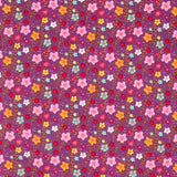 Violette Blumen Popeline - Ribes y Casals
