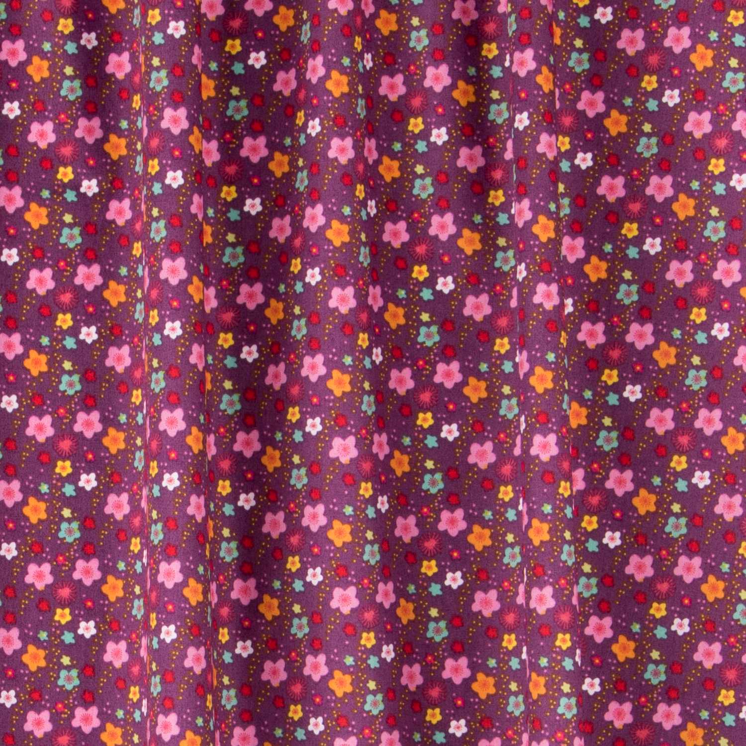 Violette Blumen Popeline - Ribes y Casals