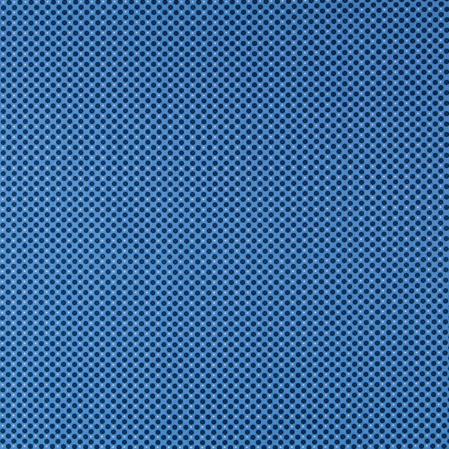 Blaue geometrische Popeline - Ribes y Casals