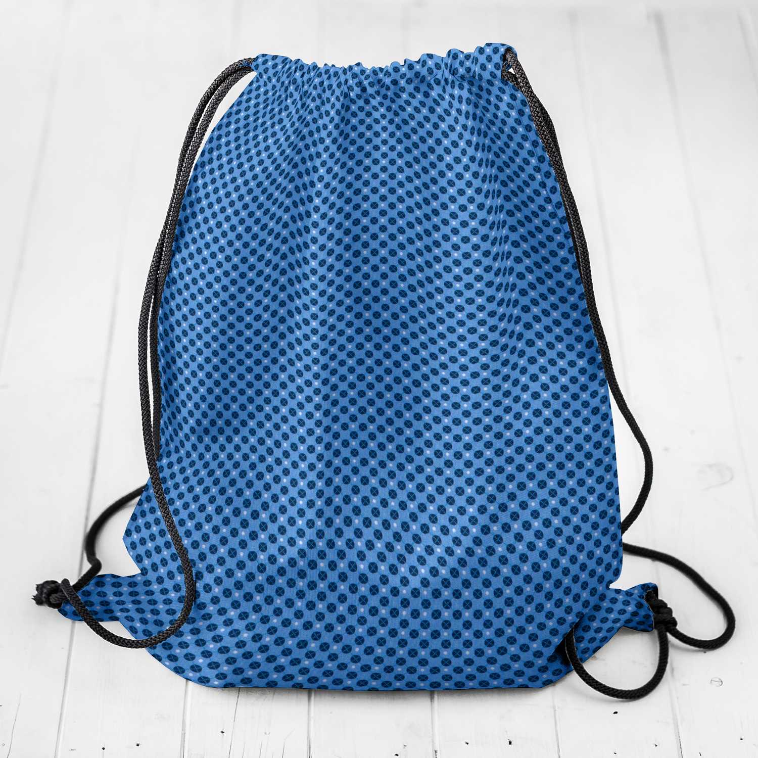 Blaue geometrische Popeline - Ribes y Casals