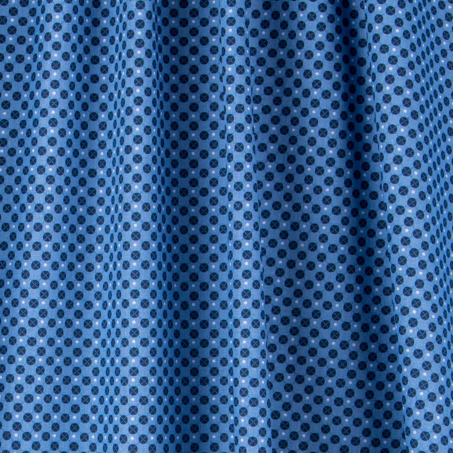 Blaue geometrische Popeline - Ribes y Casals