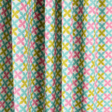 Geometrische Popeline Grün Rosa - Ribes y Casals